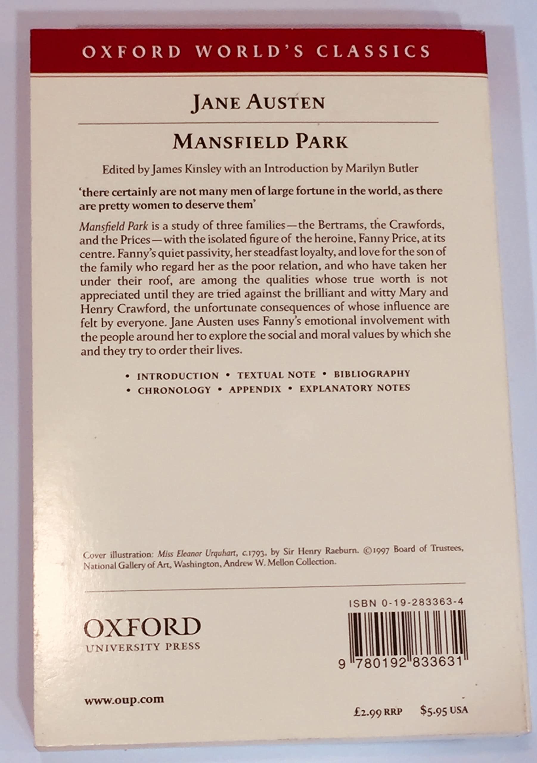 Mansfield Park (Oxford World's Classics),Used
