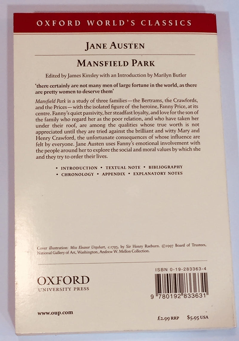 Mansfield Park (Oxford World's Classics),Used
