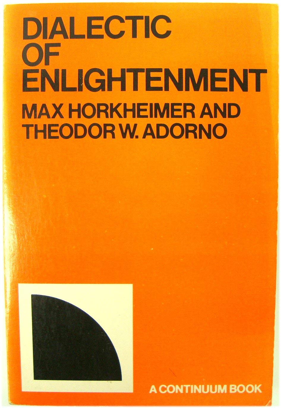 Dialectic of enlightenment (A Continuum book),Used