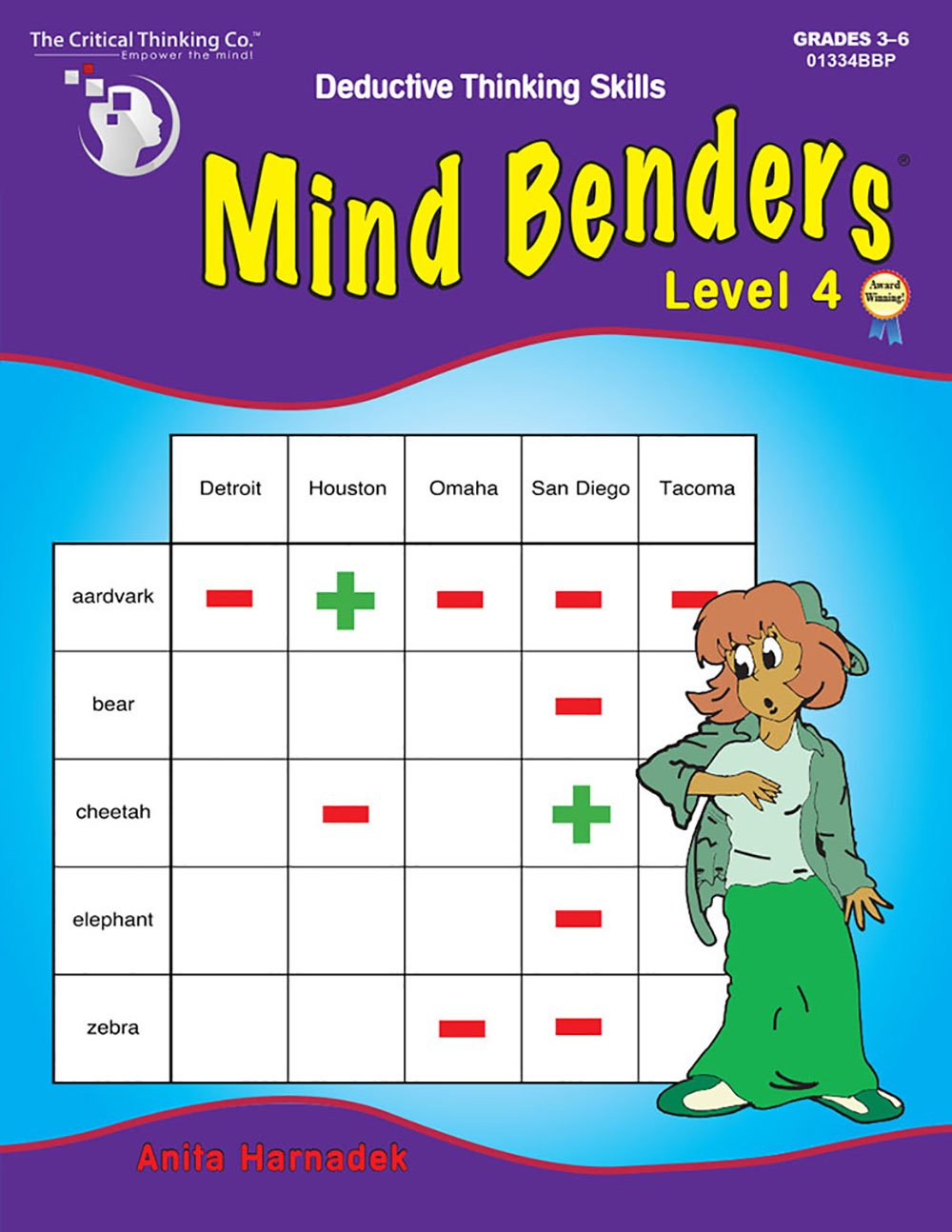 Mind Benders Level 4 Workbook  Deductive Thinking Skills Puzzles (Grades 36),New