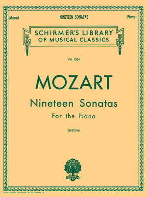 Mozart 19 Sonatas  Complete: Piano Solo (Schirmer's Library of Musical Classics, Vol. 1304),New