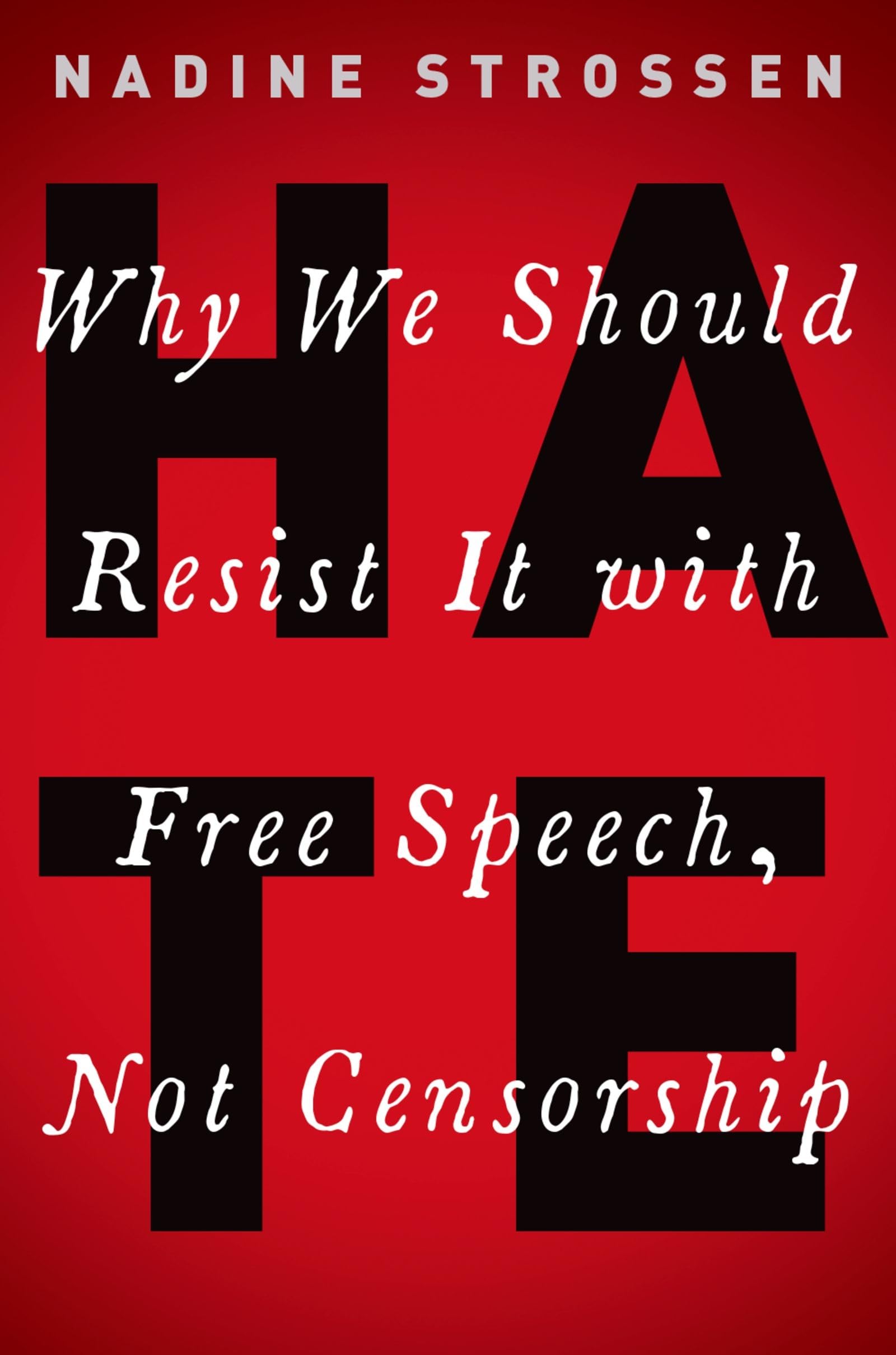 HATE: Why We Should Resist it With Free Speech, Not Censorship (Inalienable Rights),Used