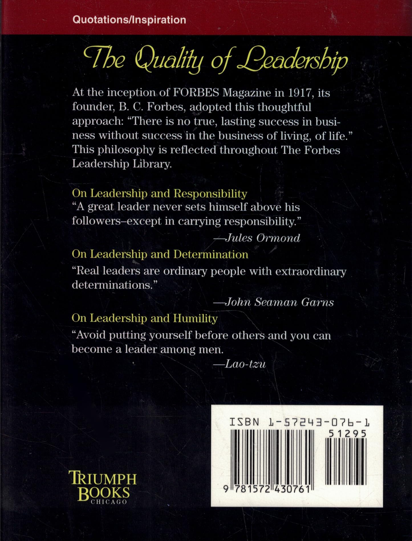 Thoughts on Leadership (Forbes Leadership Library)