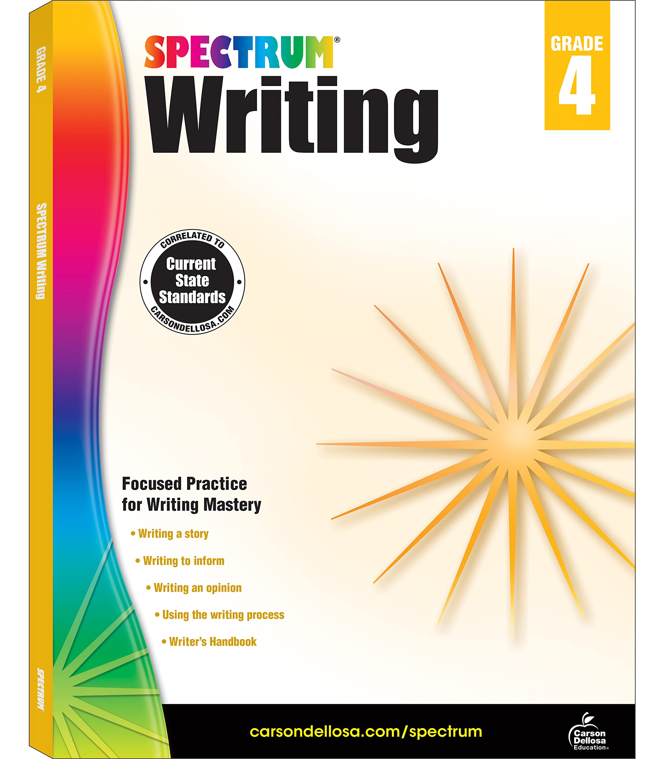 Spectrum Writing 4th Grade Workbooks, Learn to Write a Story, to Inform, an Opinion, Handwriting Practice for Kids 810, Classro,Used
