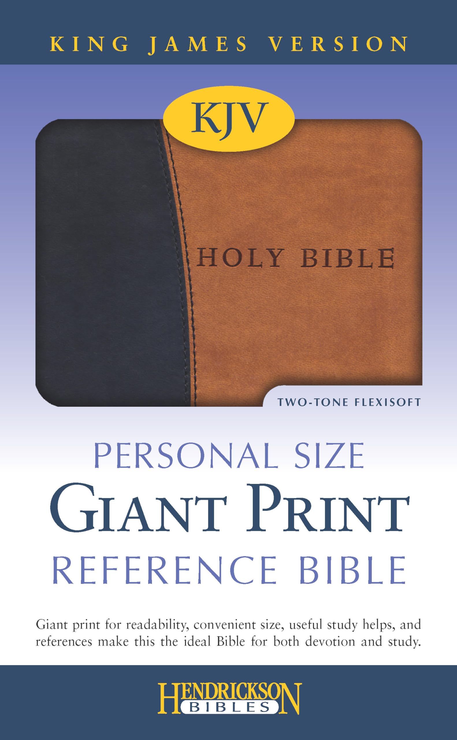 Kjv Personal Size Giant Print Reference Bible (Flexisoft, Black/Tan, Red Letter)