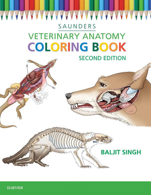 Veterinary Anatomy Coloring Book-used