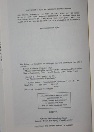 Miracle At Philadelphia: The Story Of The Constitutional Convention, May To September 1787,New