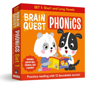 Brain Quest Phonics Readers: Set 1: 12 Decodable Readers: Short And Long Vowels