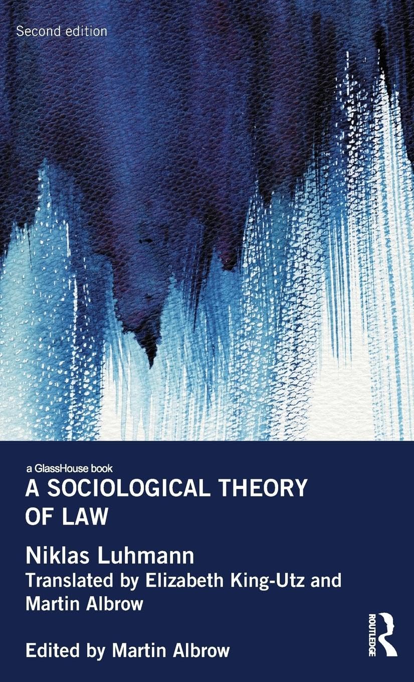 A Sociological Theory of Law (Glasshouse Books),Used