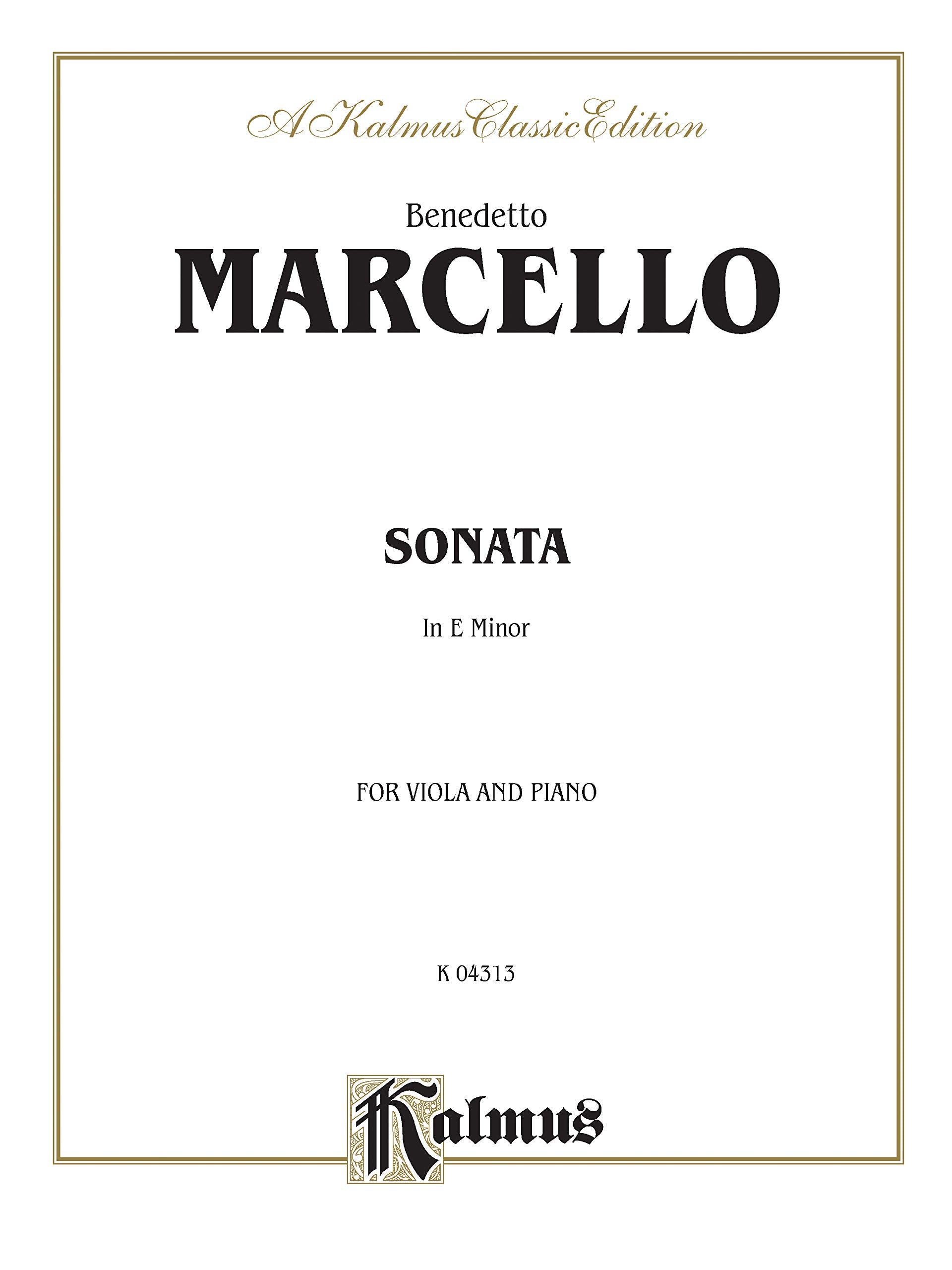 Sonata in E Minor: For Viola and Piano,Used