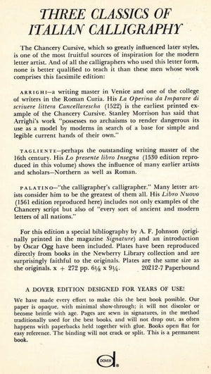 Three Classics Of Italian Calligraphy,New