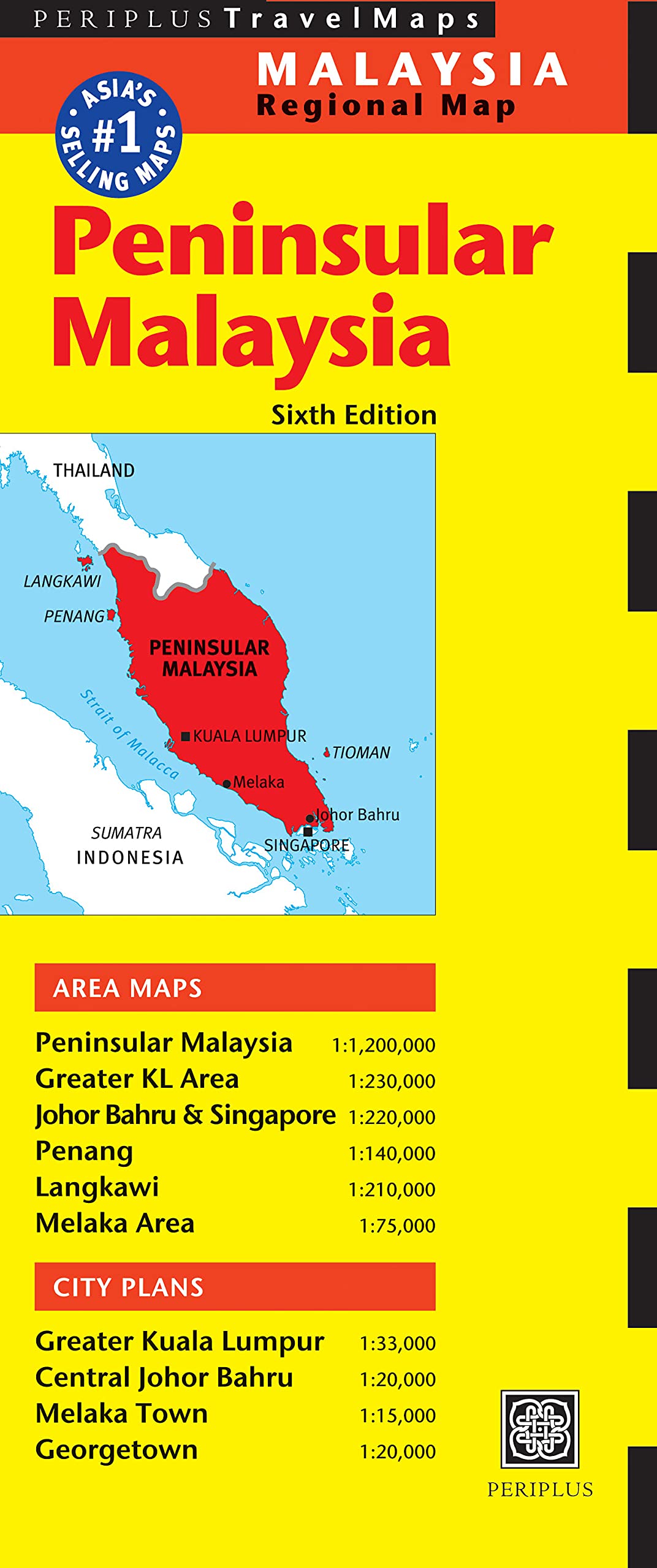Peninsular Malaysia Travel Map Sixth Edition,Used