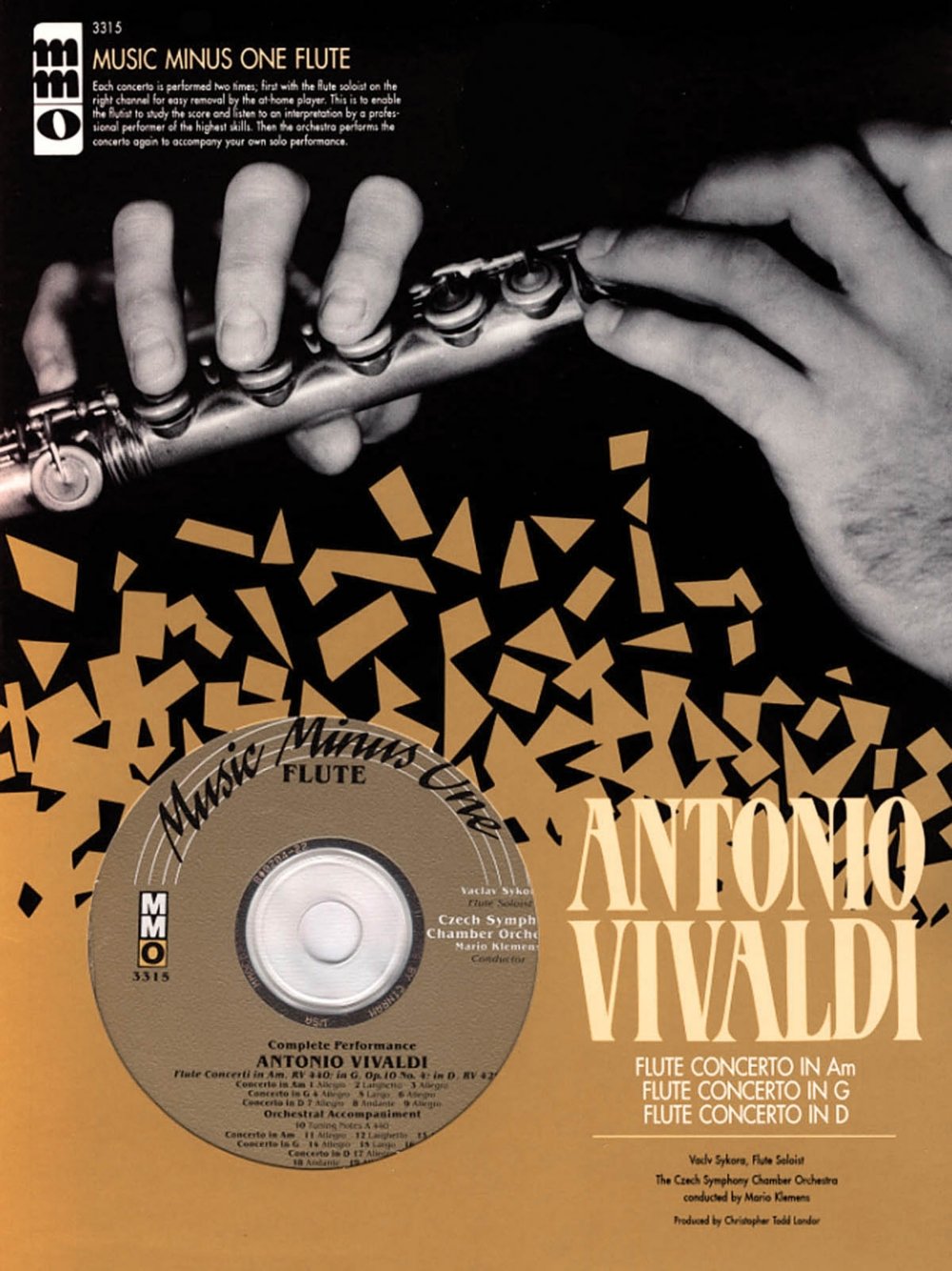 Vivaldi Flute Concerti in D Major (RV429); G Major (RV435); A Minor (RV440): Music Minus One Flute,New