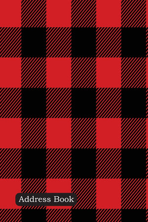 Address Book: Include Alphabetical Index With Lumberjack plaid seamless pattern cover,Used