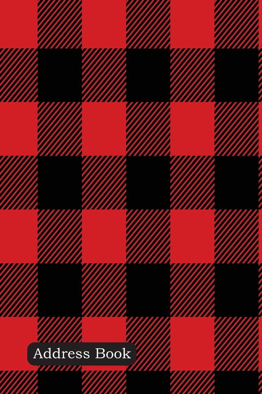 Address Book: Include Alphabetical Index With Lumberjack plaid seamless pattern cover,Used