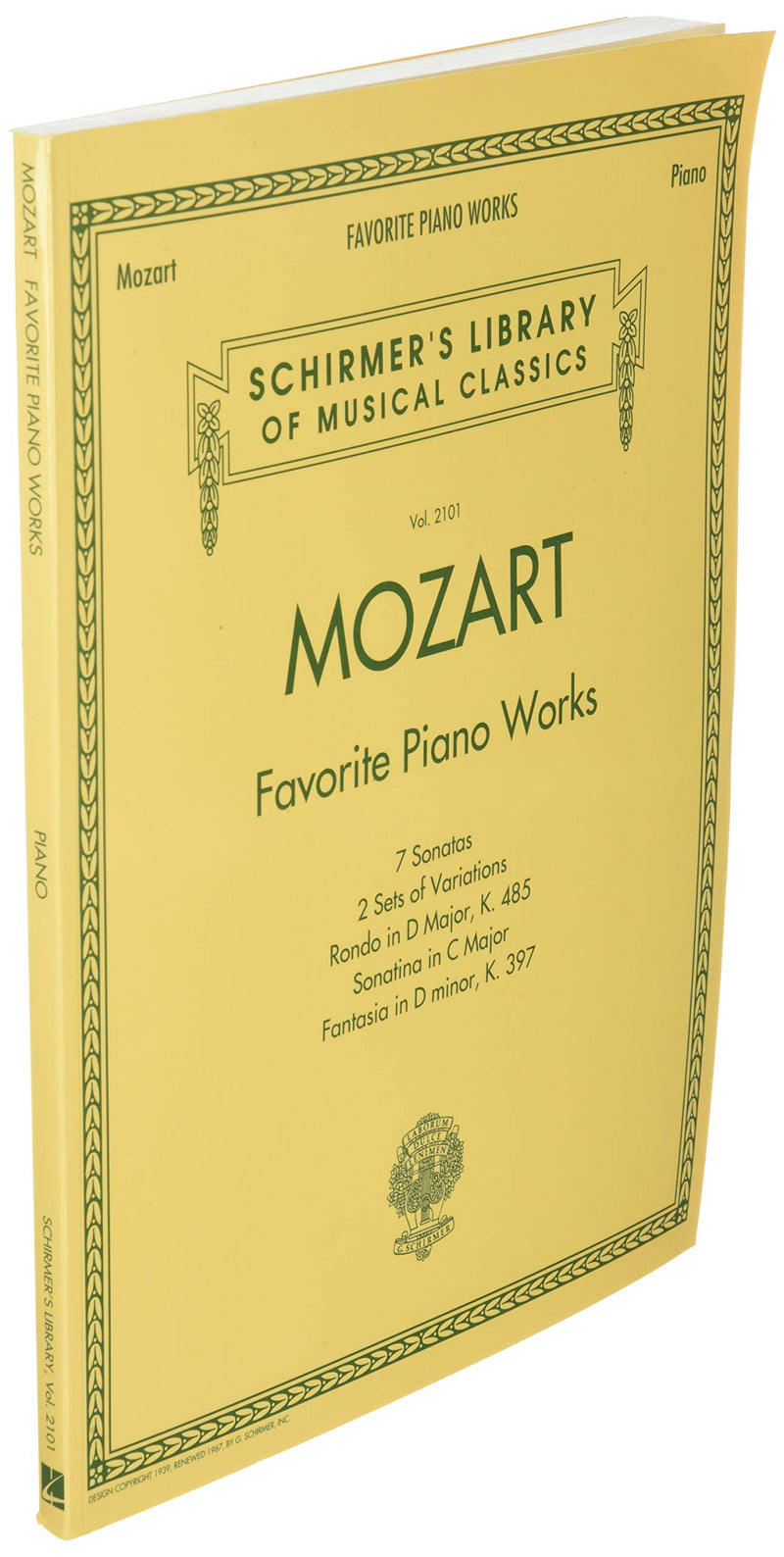 Mozart  Favorite Piano Works: Schirmer Library of Classics Volume 2101 (Schirmer's Library of Musical Classics),New