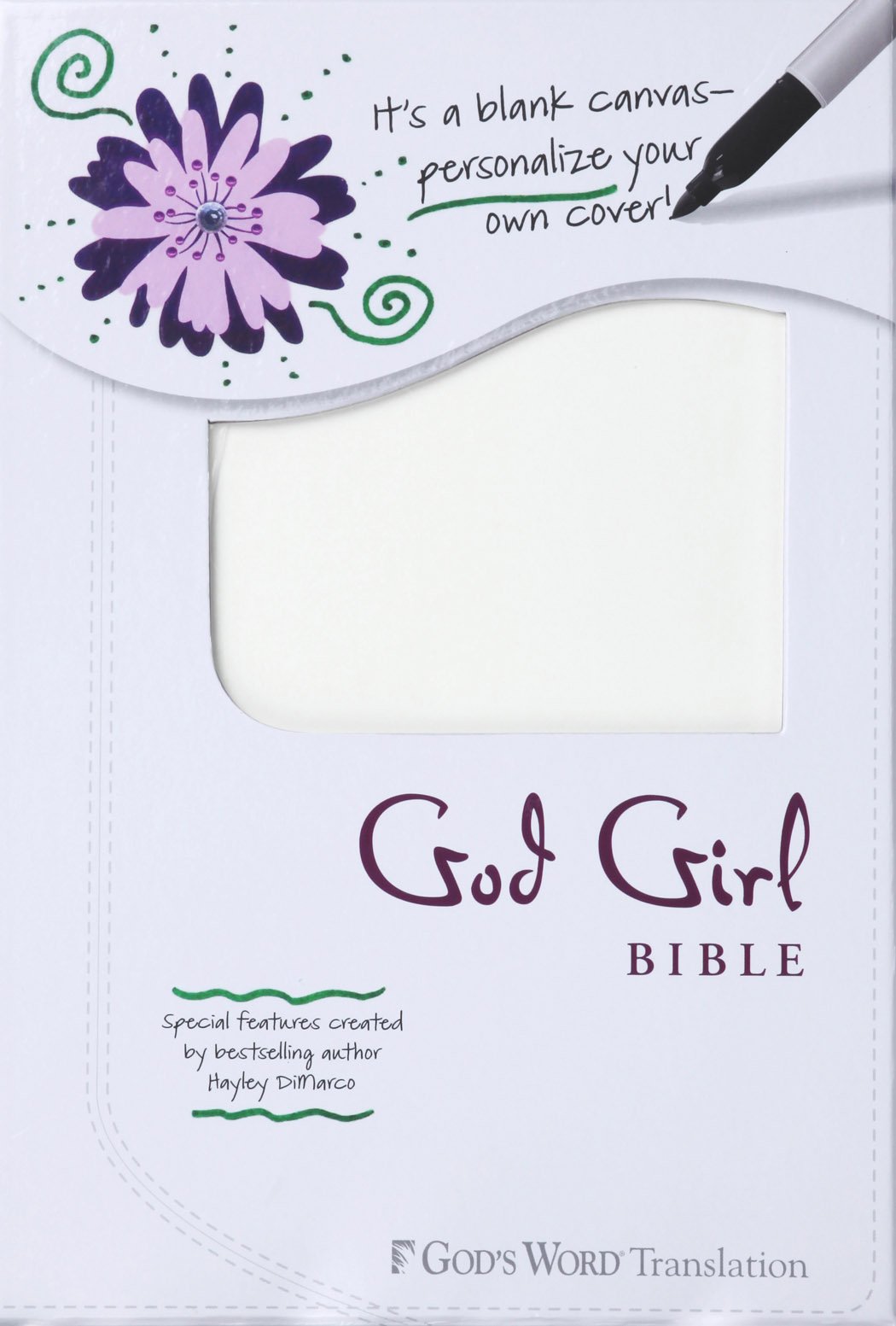 GW God Girl Bible Snow White, Blank Canvas Design Duravella,Used