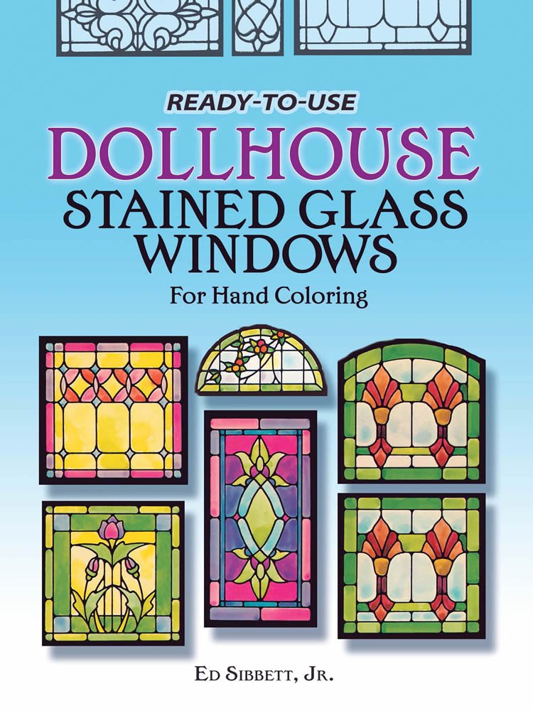 ReadytoUse Dollhouse Stained Glass Windows for Hand Coloring,New