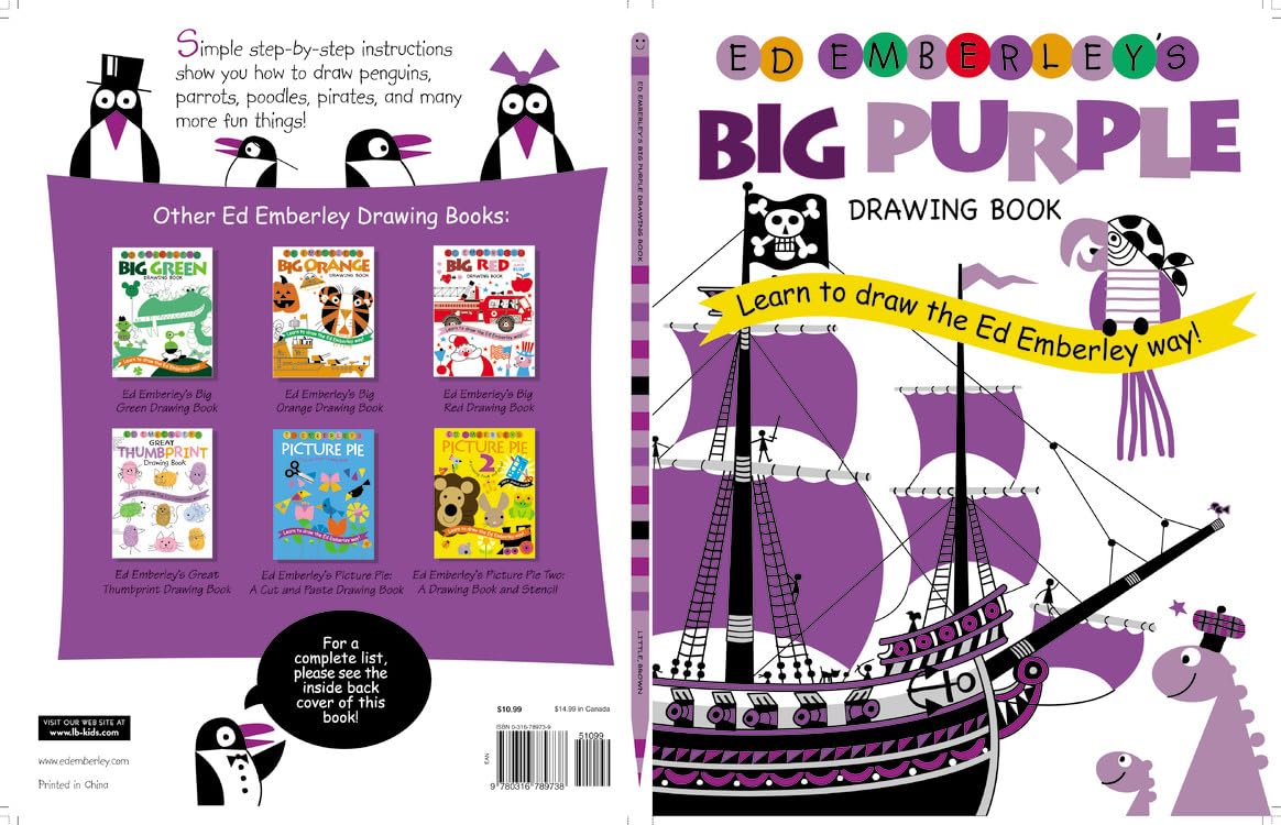 Ed Emberley's Big Purple Drawing Book (Ed Emberley Drawing Books),Used