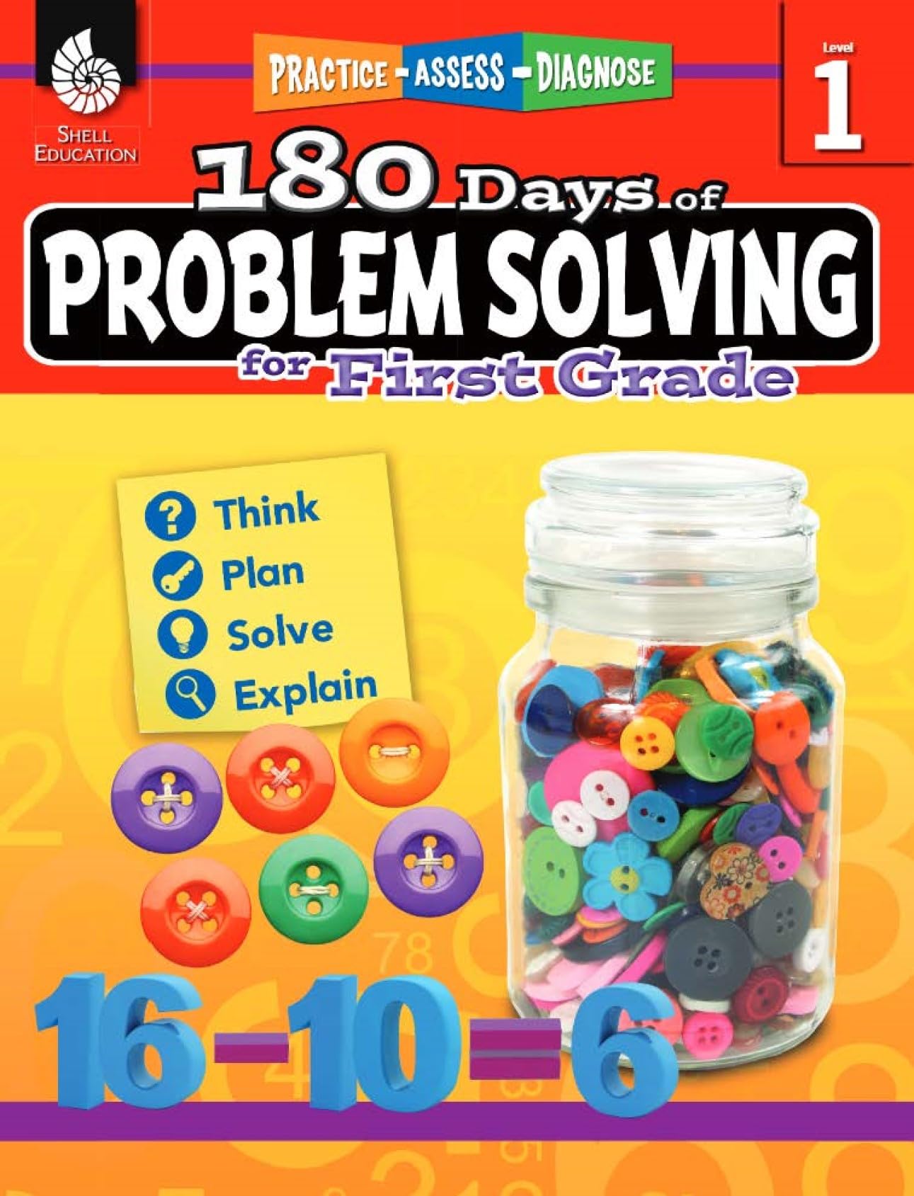180 Days of Problem Solving for 1st Grade  Build Math Fluency with this 1st Grade Math Workbook (180 Days of Practice),Used
