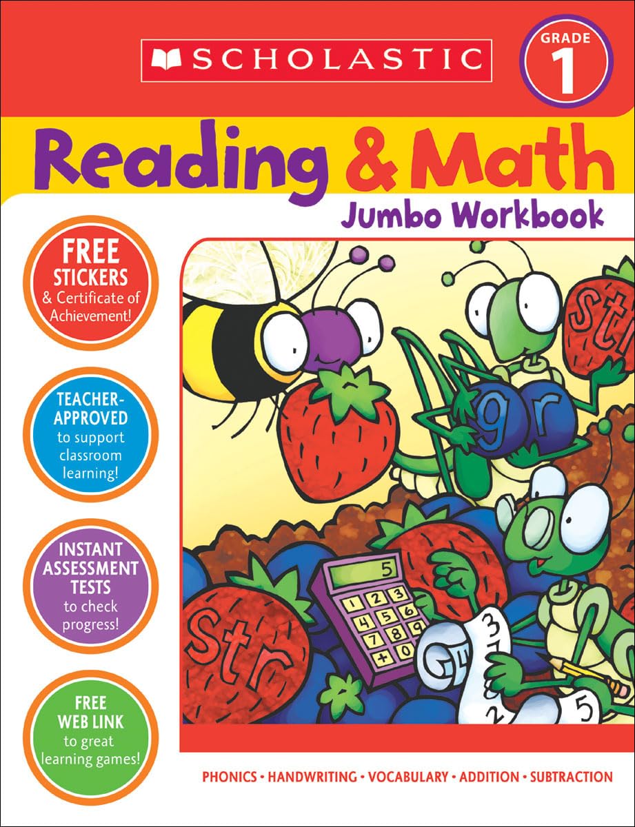 Reading & Math Jumbo Workbook: Grade 1,New