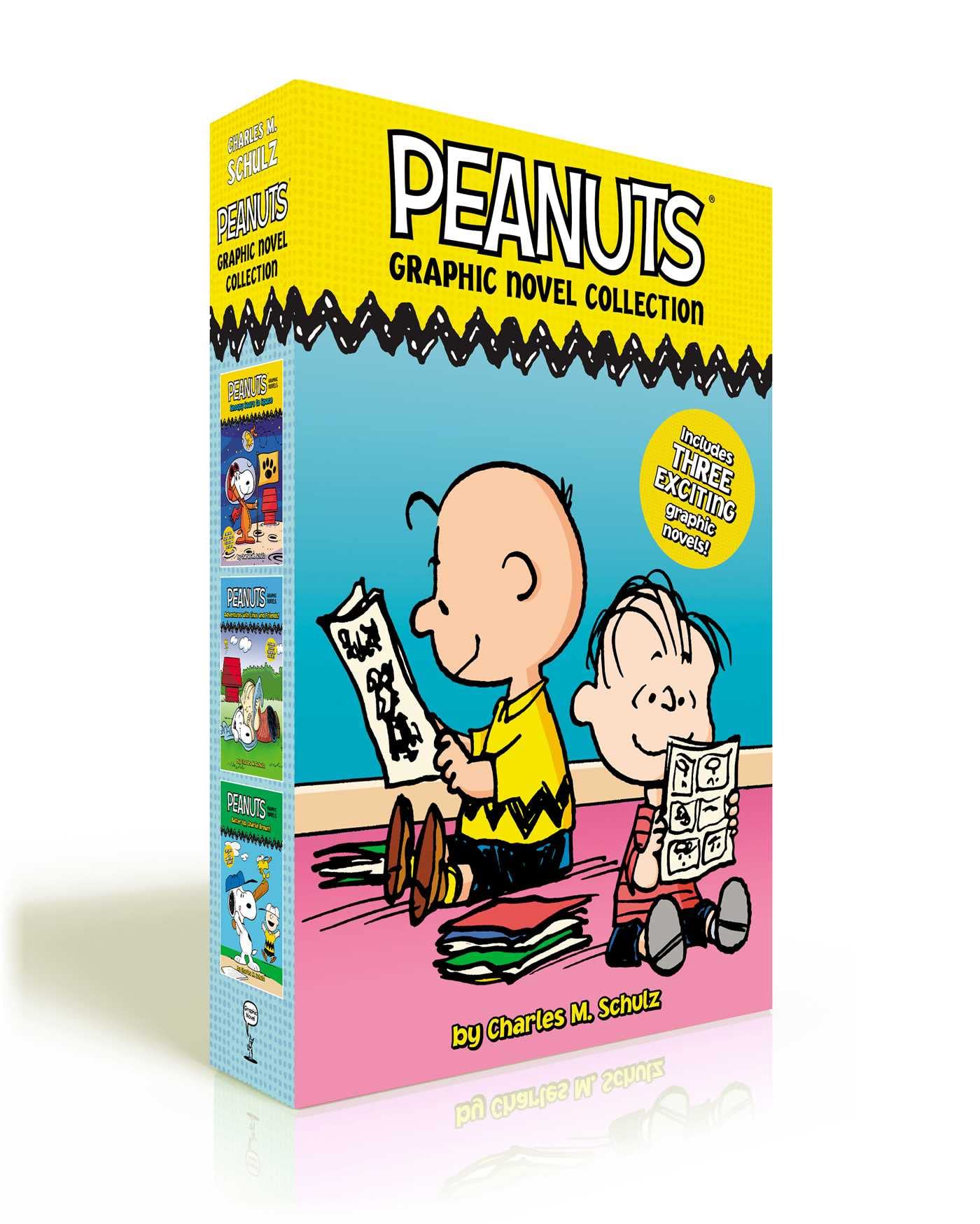 Peanuts Graphic Novel Collection (Boxed Set): Snoopy Soars To Space; Adventures With Linus And Friends!; Batter Up, Charlie Brow,New