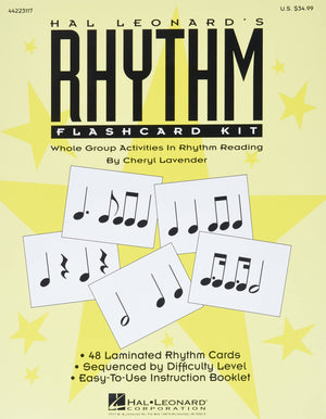 HAL LEONARD S RHYTHM FLASHCARD KIT  48 PACK  LAMINATED MUSIC FLASH CARDS FOR PIANO  EDUCATIONAL F