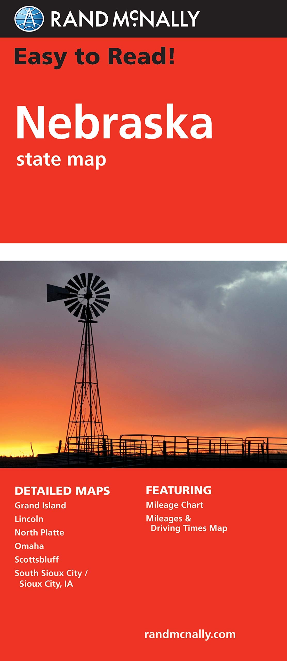 Easy To Read: Nebraska State Map,New