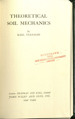 Theoretical Soil Mechanics,Used