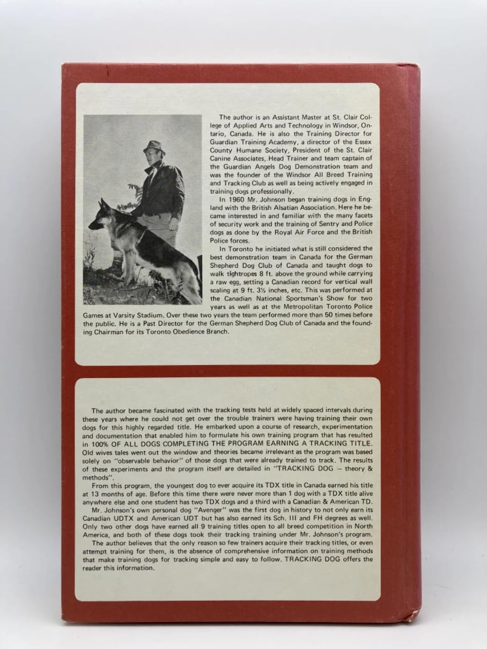 Tracking Dog: Theory & Methods,Used