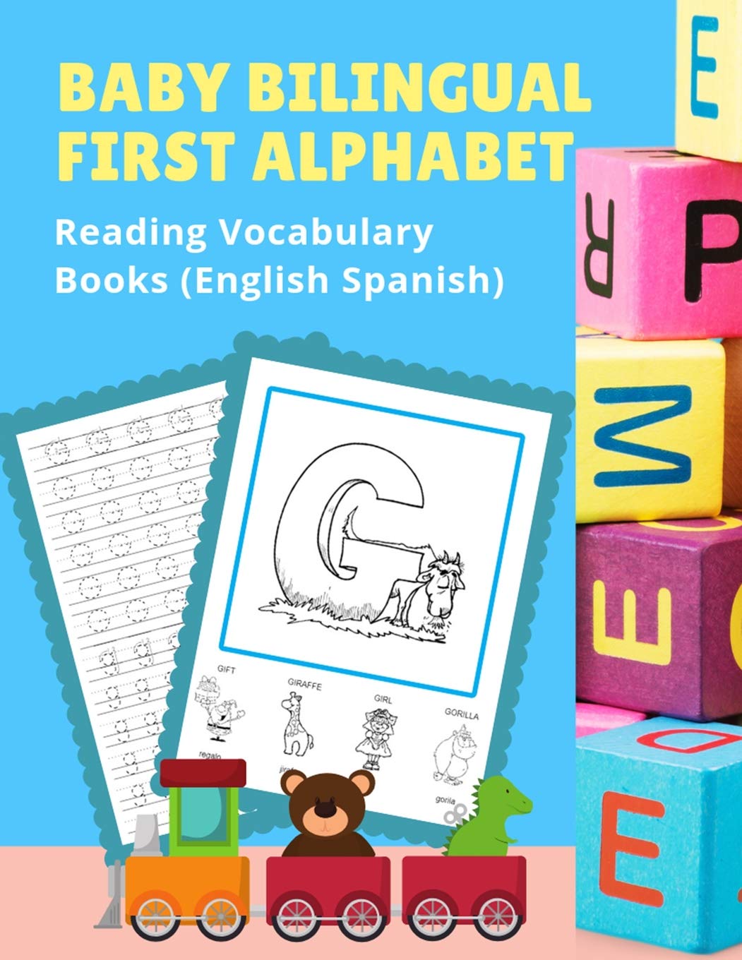 Baby Bilingual First Alphabet Reading Vocabulary Books (English Spanish): 100+ Learning ABC frequency visual dictionary flash ca,Used
