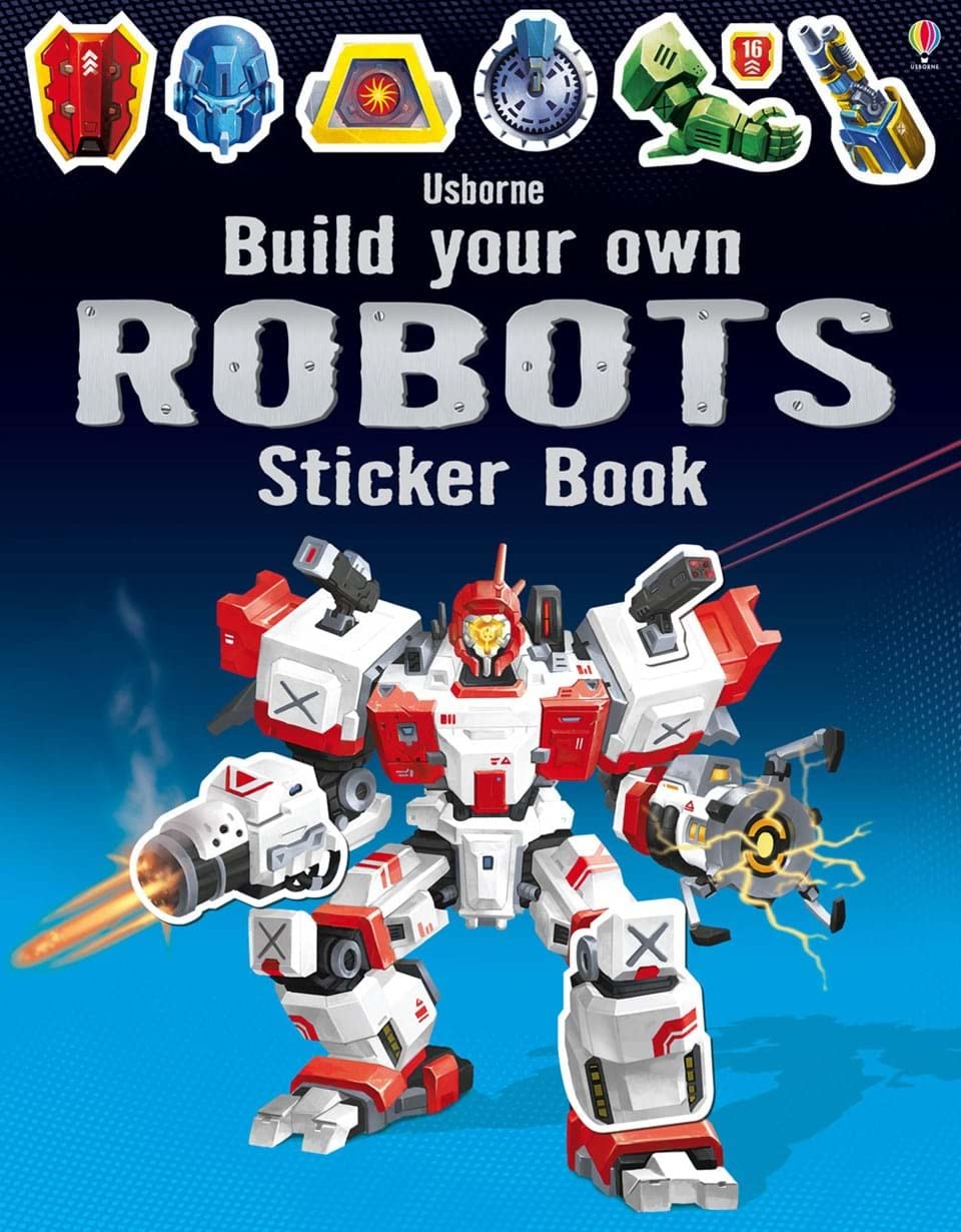 Usborne Books Build Your Own Robots Sticker Book-used