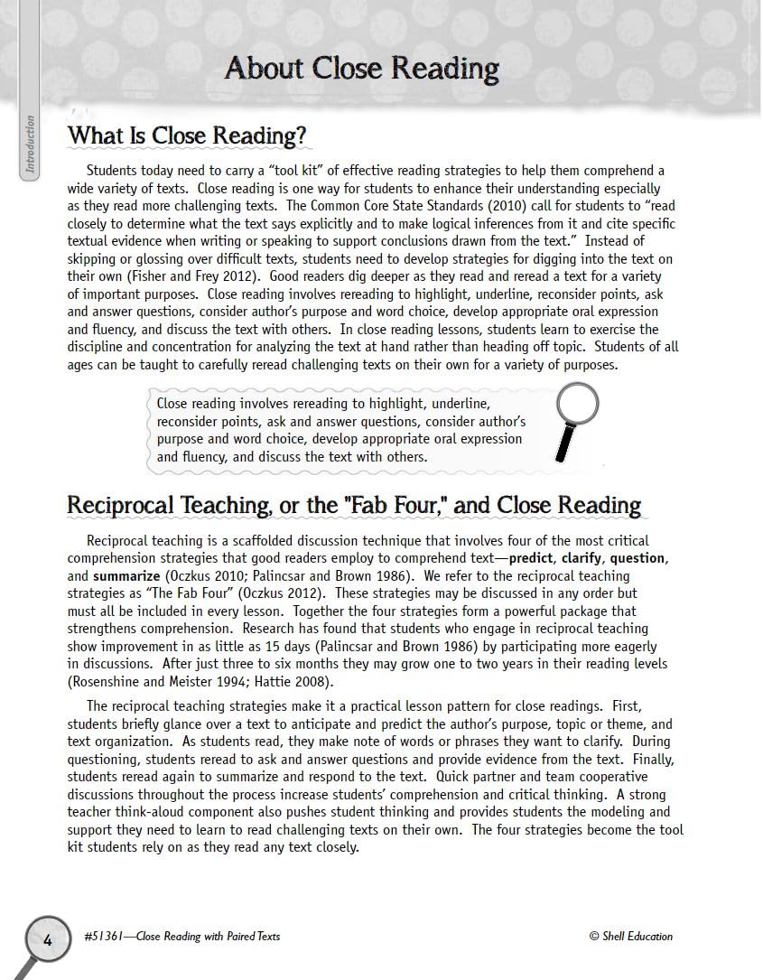Close Reading with Paired Texts Level 5,Used