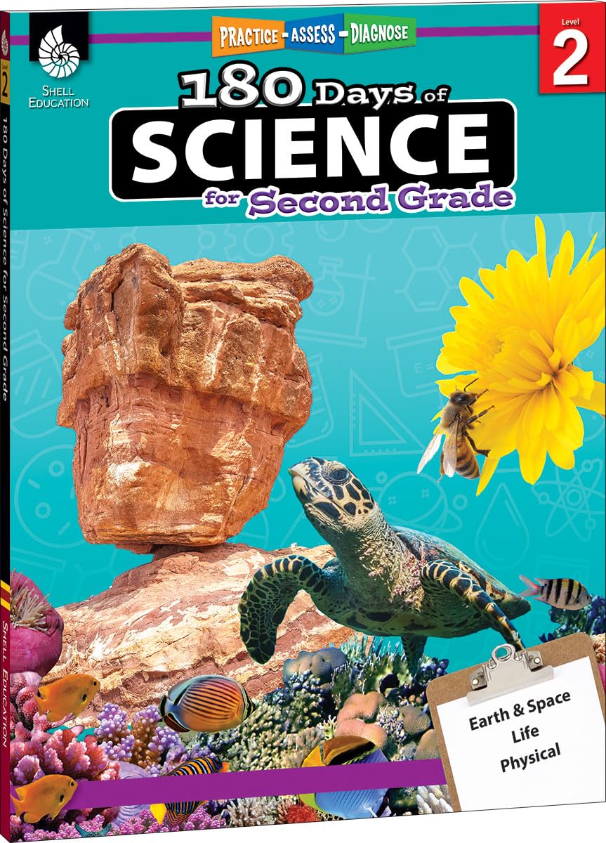 180 Days: Science, Earth and Space Science for 2nd Grade Practice Workbook for Classroom and Home, Cool and Fun Practice Created,Used