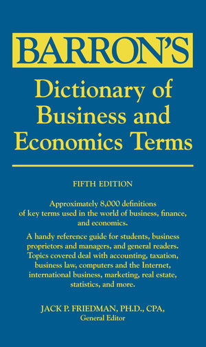 Dictionary of Business and Economics Terms (Barron's Business Dictionaries),Used