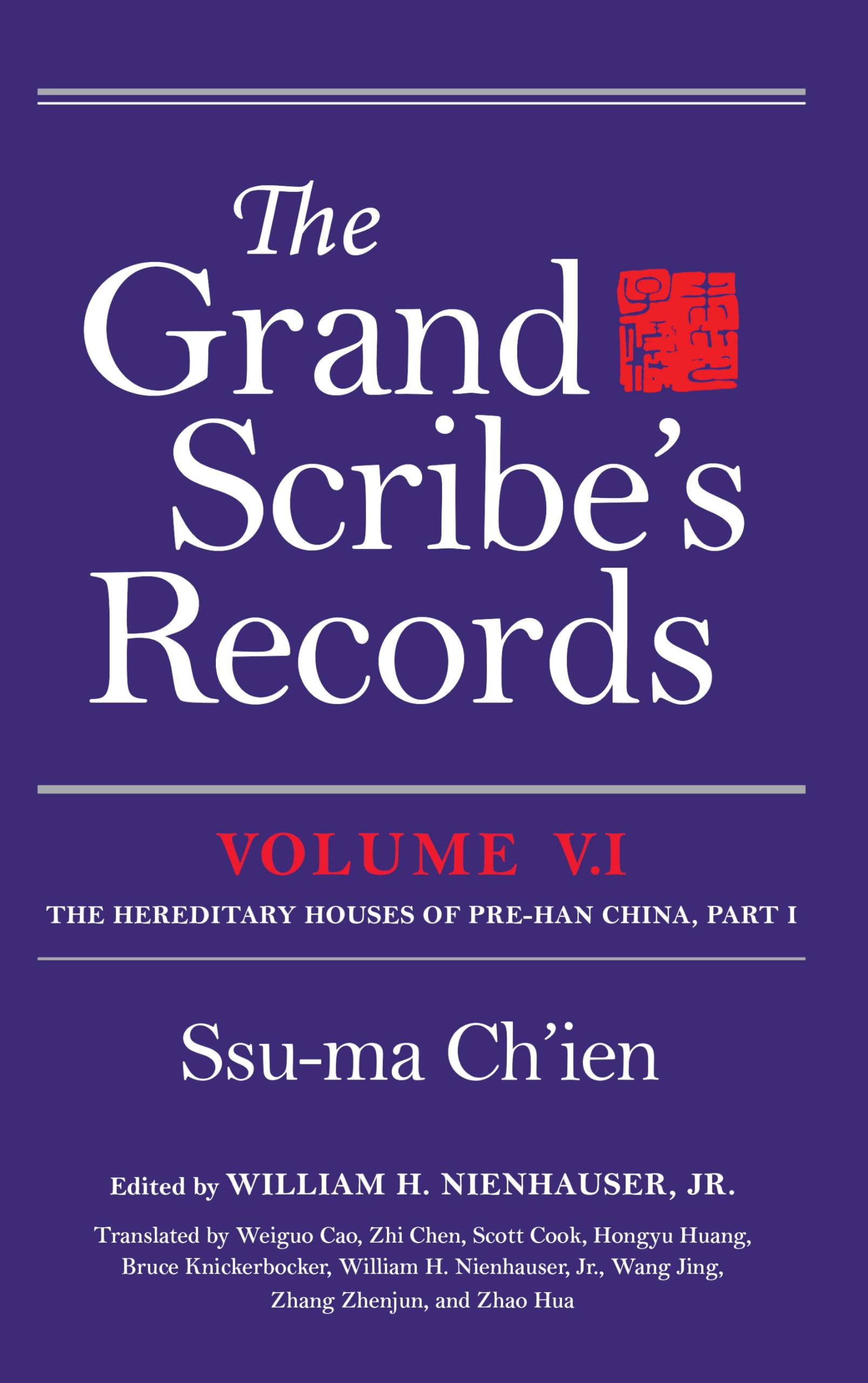 The Grand Scribe'S Records, Volume V.1: The Hereditary Houses Of Prehan China, Part I,Used