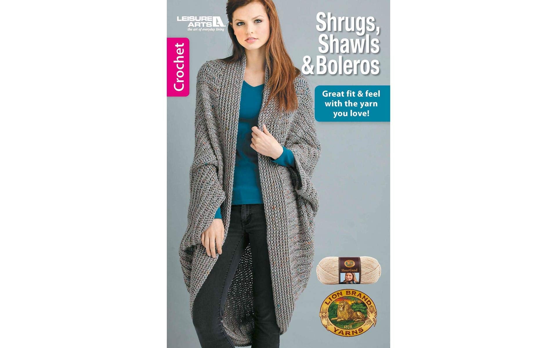 Shrugs, Shawls and BolerosGreat Fit & Feel with the Lion Brand Yarn you Love!,Used