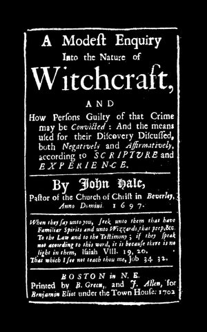 Modest Enquiry into the Nature of Witchcraft (Applewood Books),Used