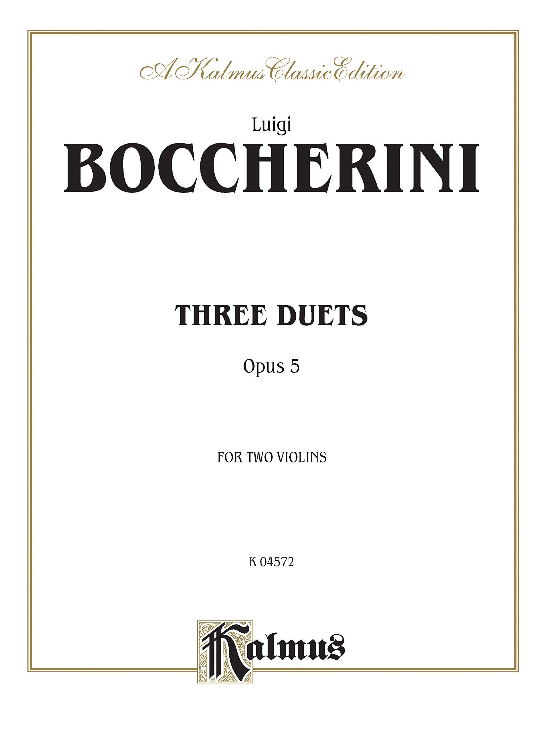 Three Duets, Op. 5 (Kalmus Edition),Used