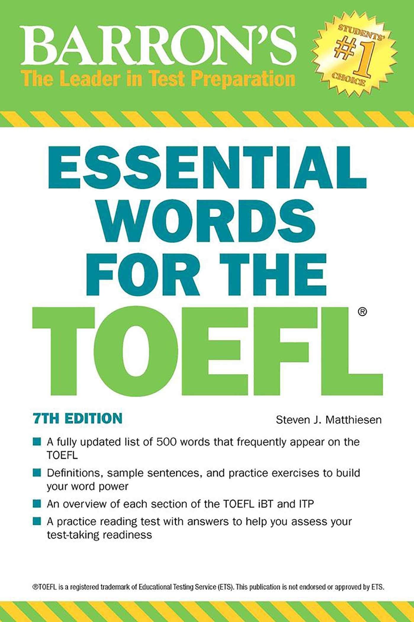 Essential Words for the TOEFL,New