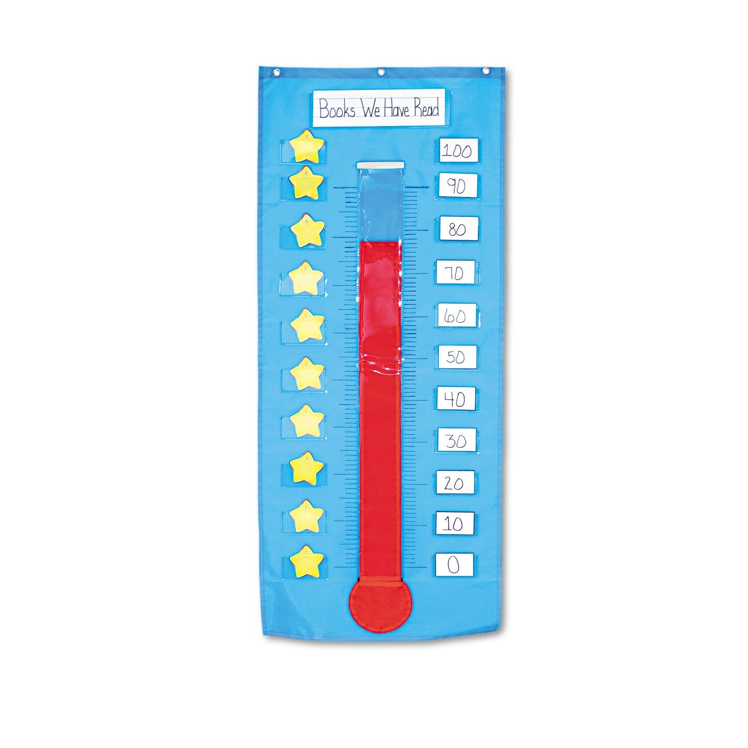 Carson Dellosa Thermometer And Goal Tracker Pocket Chart, Goal Tracker For Classroom, Thermometer And Temperature Tracker And Go