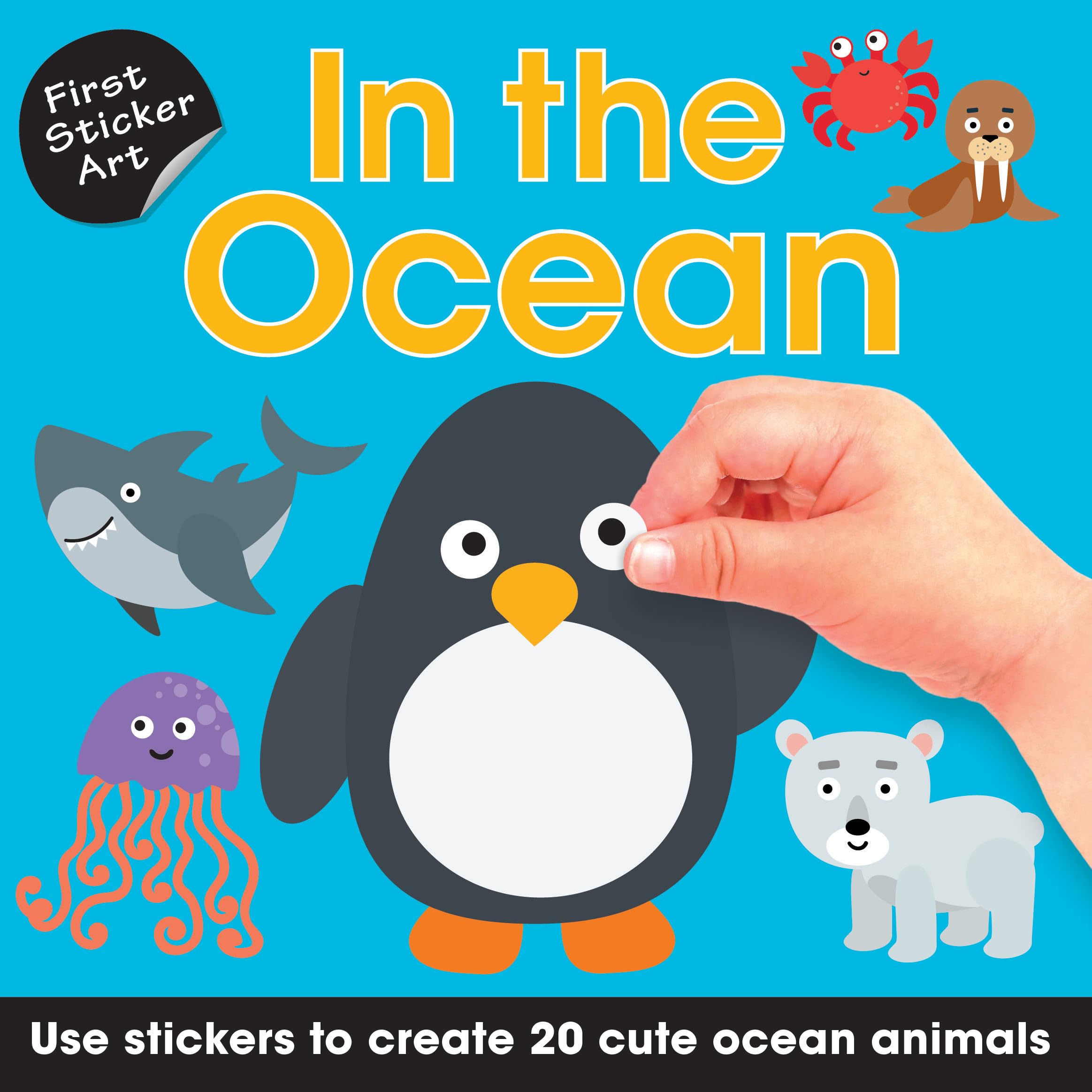 First Sticker Art: In the Ocean: Color By Stickers for Kids, Make 20 Animal Pictures! (Independent Activity Book, Perfect Easter,Used