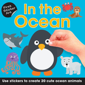 First Sticker Art: In the Ocean: Color By Stickers for Kids, Make 20 Animal Pictures! (Independent Activity Book, Perfect Easter,Used