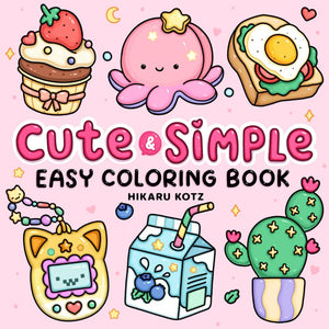 Easy: Cute & Simple Coloring Book for Adults and Kids