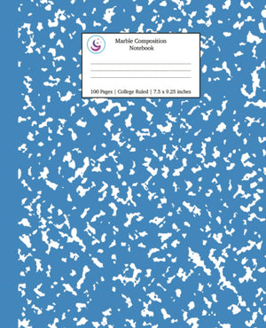 Marble Composition Notebook College Ruled: Blue Marble Notebooks, School Supplies, Notebooks For School (Notebooks College Ruled