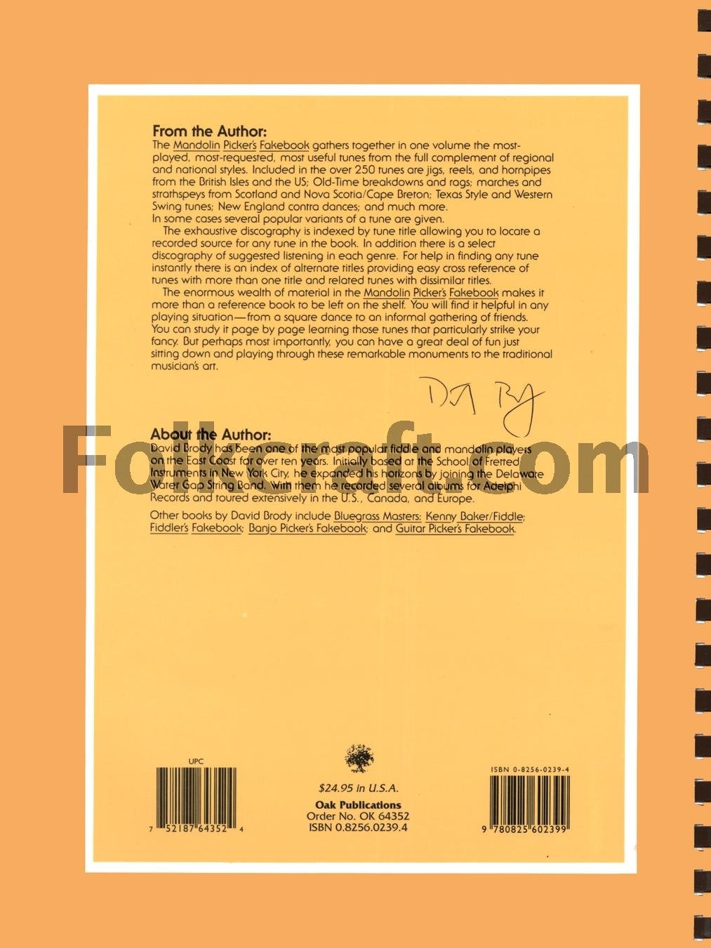 The Mandolin Picker's Fakebook,Used