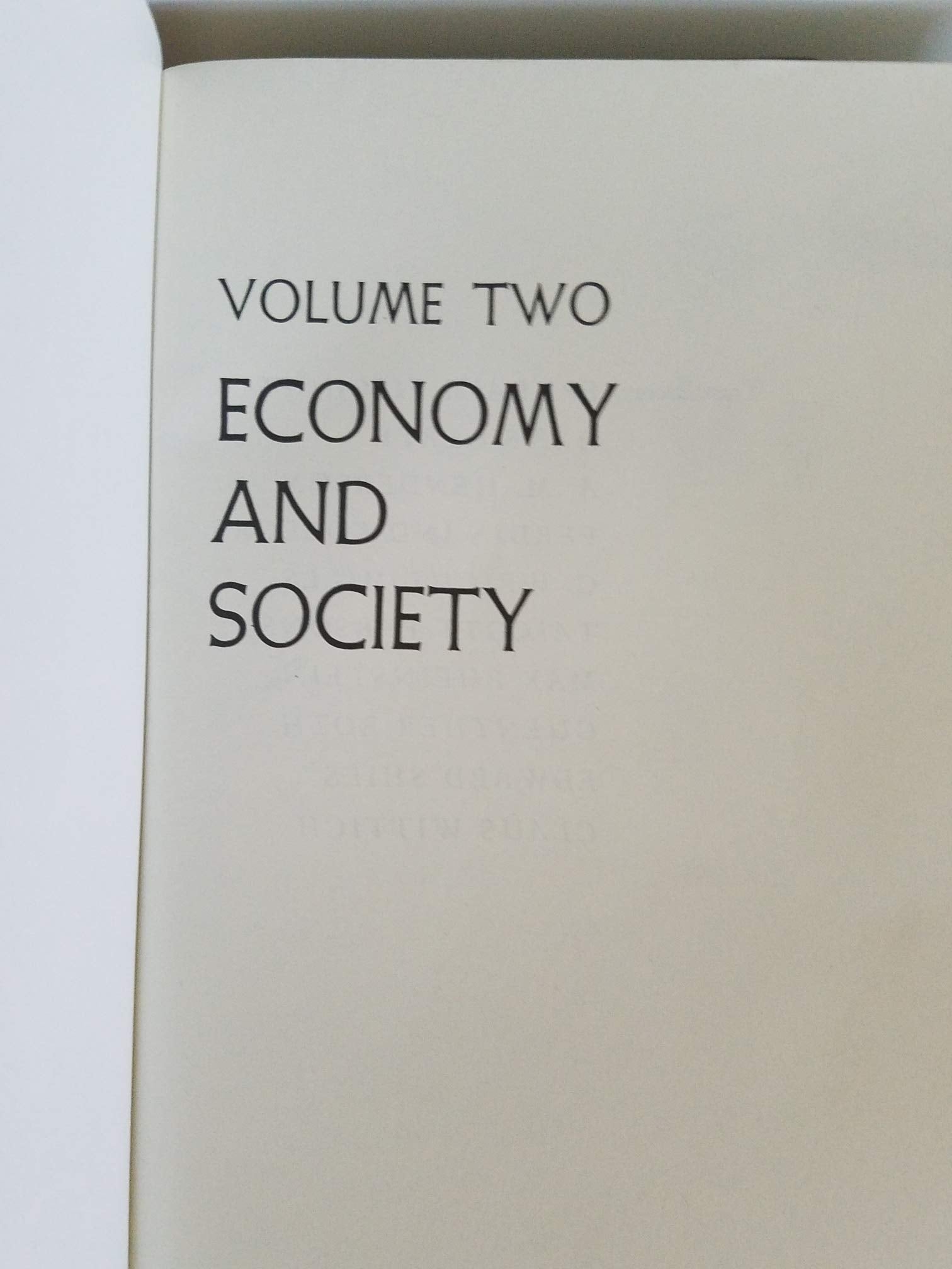 Economy and Society: An Outline of Interpretive Sociology (2 volume set),Used