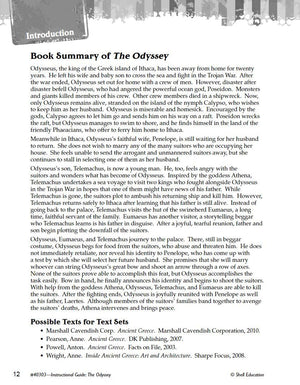 The Odyssey: An Instructional Guide for Literature  Novel Study Guide for High School Literature with Close Reading and Writing,Used