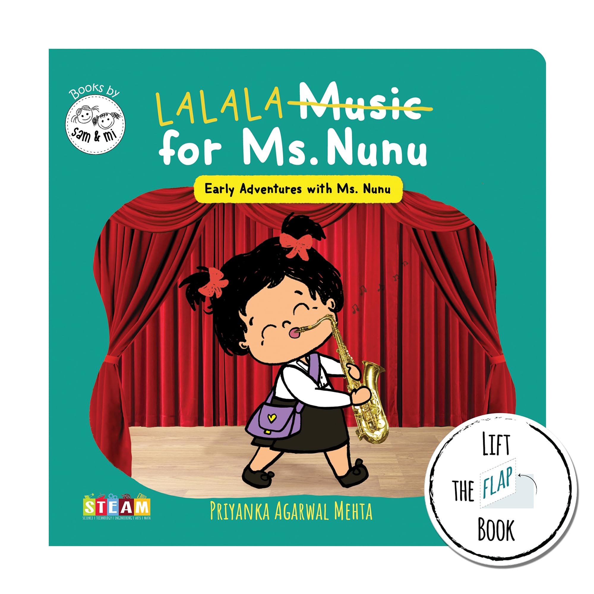 Music For Ms. Nunu By Sam & Mi | Lift-The-Flap Board Book For Kids | Interactive Toddler Book On Learning About Sounds | Build Early Stem & Steam Skills (Ages 04)