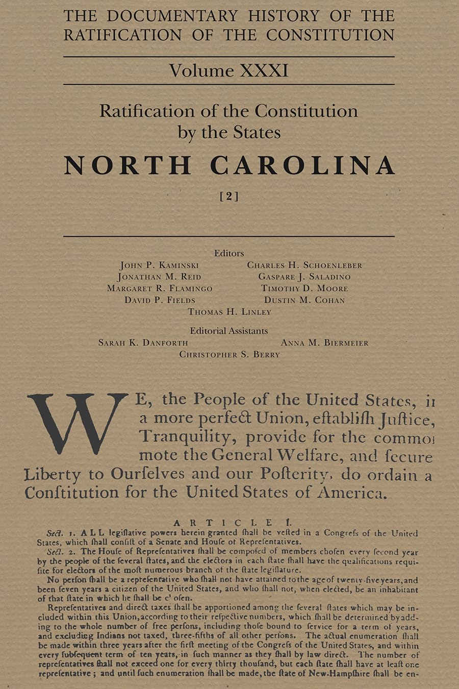 The Documentary History of the Ratification of the Constitution, Volume 31: Ratification of the Constitution by the States: Nort,Used